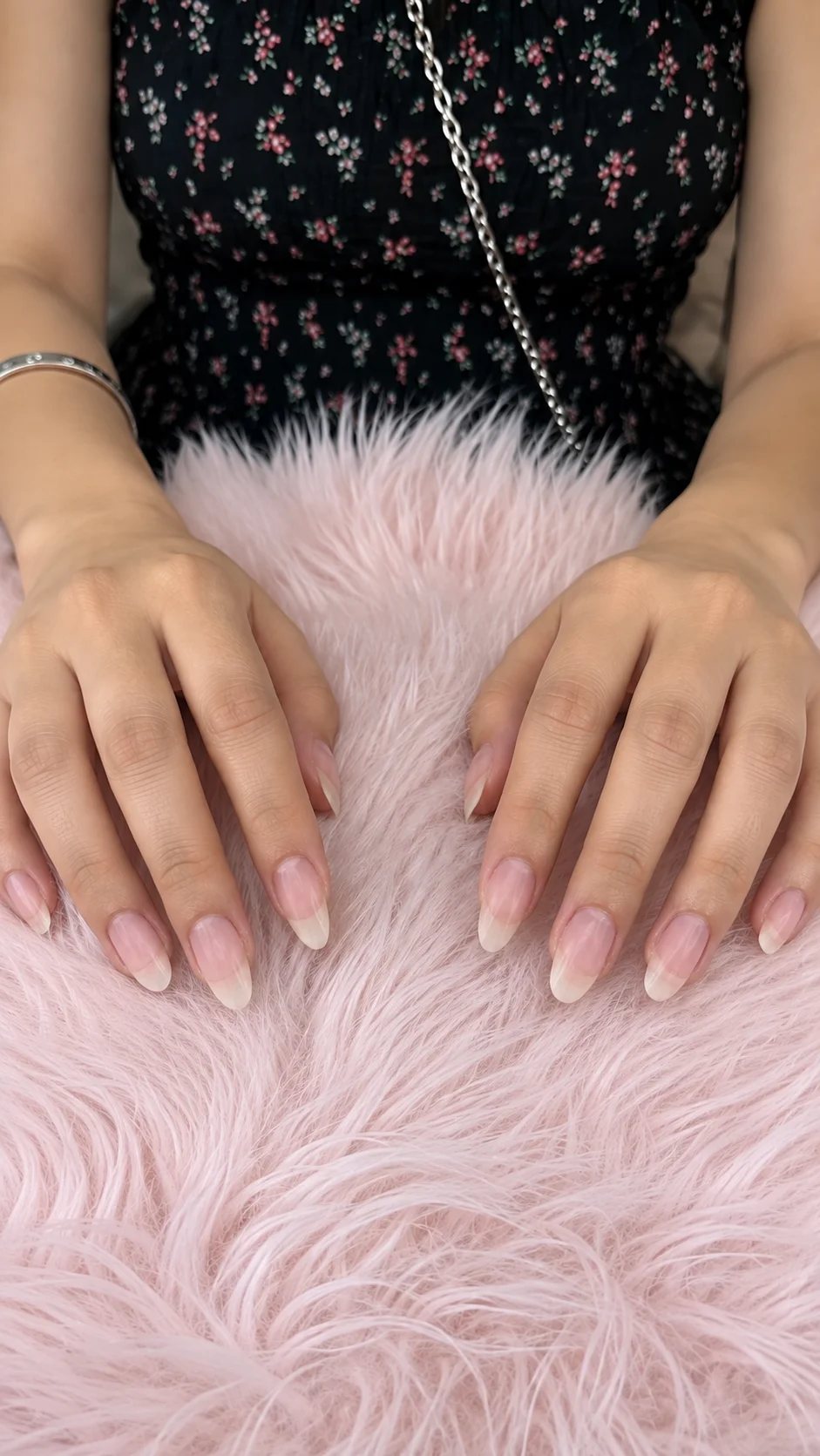 Before — nail transformation at Pink Petals